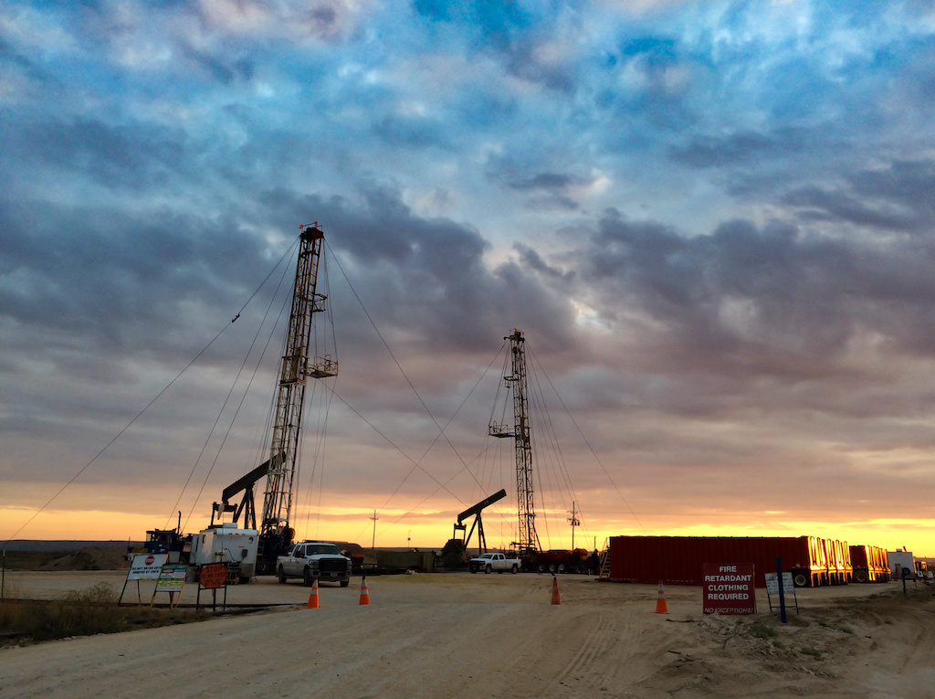 Two Workover Rigs at Sunset Simops
