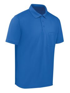 blue short sleeve polo shirt